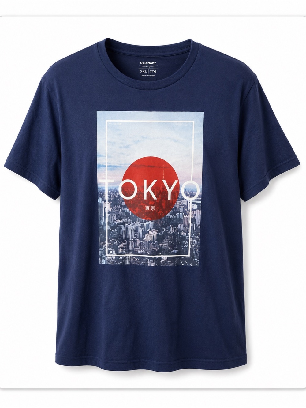 Old Navy Tokyo Graphic T-Shirt Navy Blue XXL